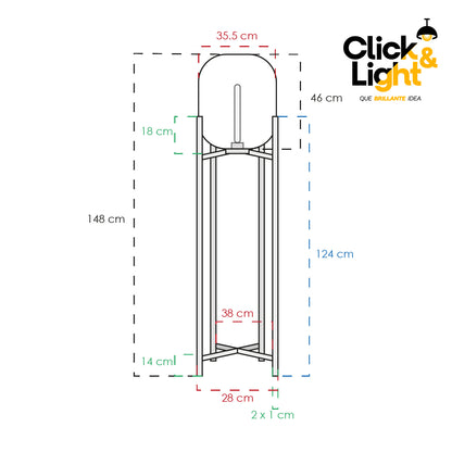Lámpara de pie estilo moderno