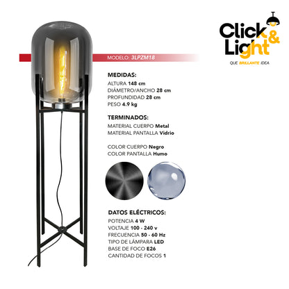 Lámpara de pie estilo moderno