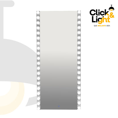 ESPEJO LED MODERNO DE CUERPO COMPLETO CHARLIE TIPO HOLLYWOOD