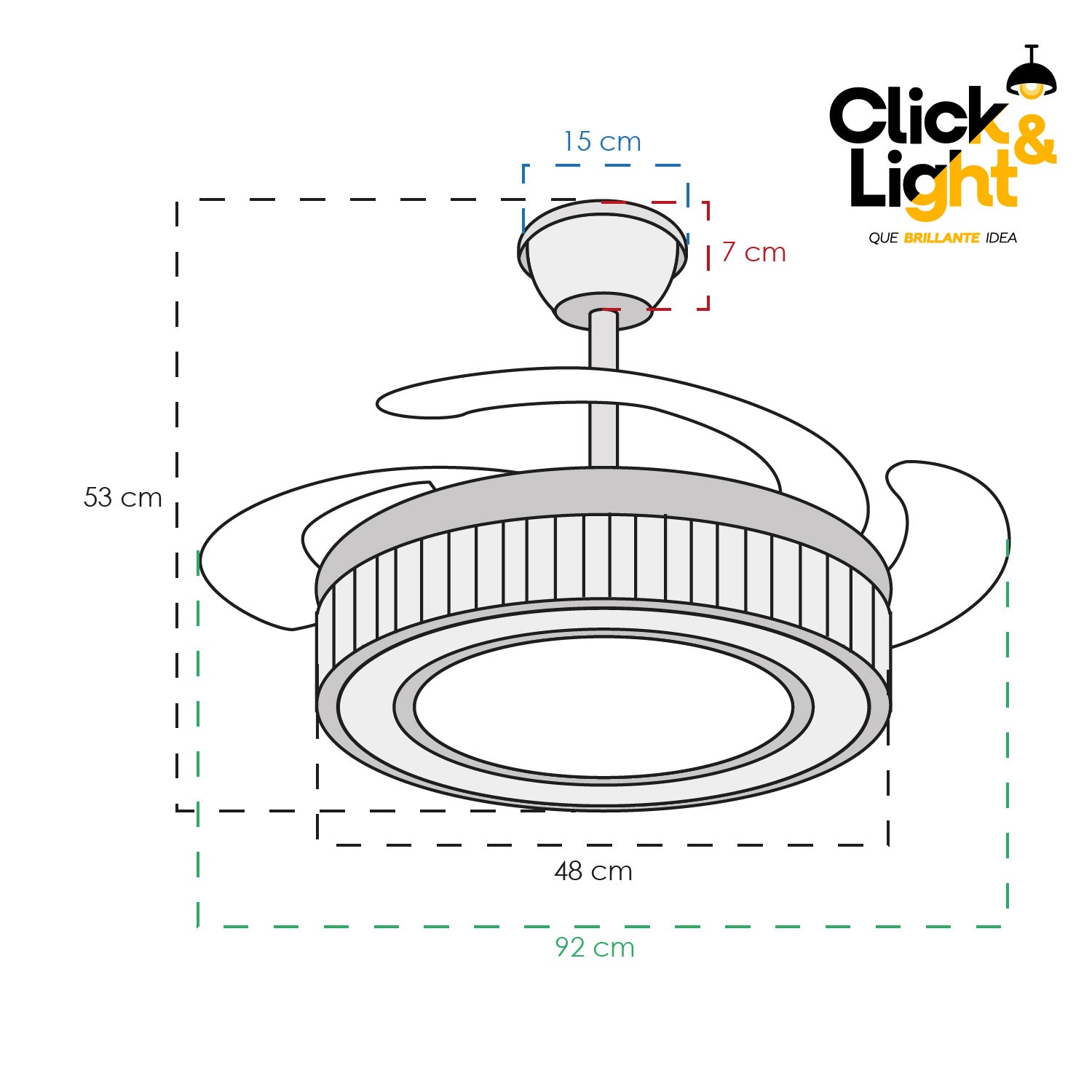 VENTILADOR DE TECHO LED MODERNO ERIN