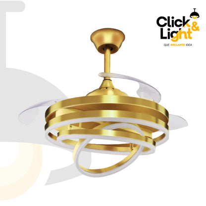 Ventilador Ronner · dorado mate, LED