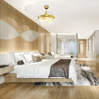 Ventilador Ronner · dorado mate, LED