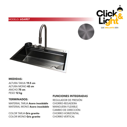 TARJA DE ACERO INOXIDABLE GINELL