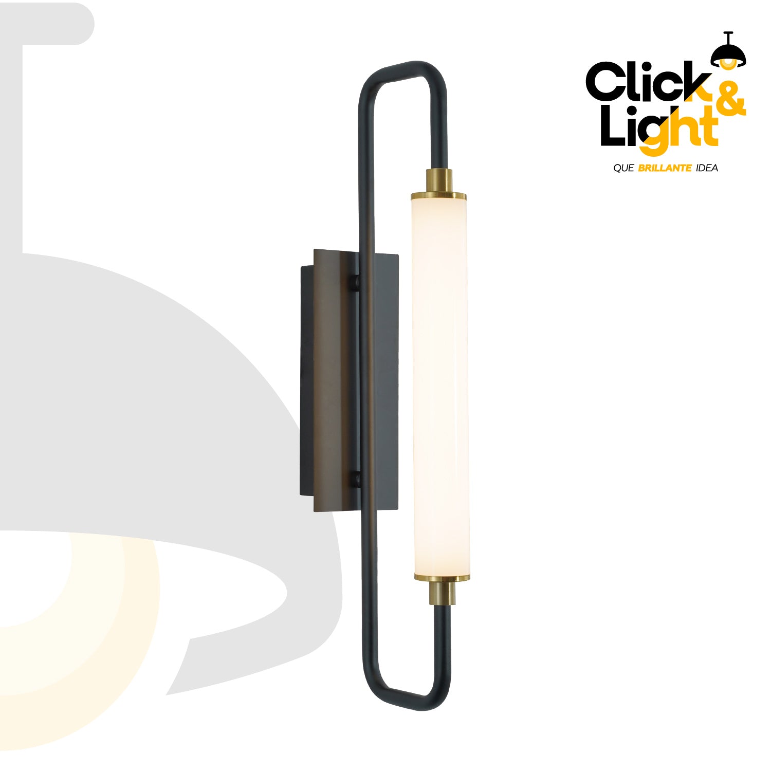 ARBOTANTE DE PARED LUZ LED COLOR NEGRO