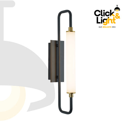 ARBOTANTE DE PARED LUZ LED COLOR NEGRO