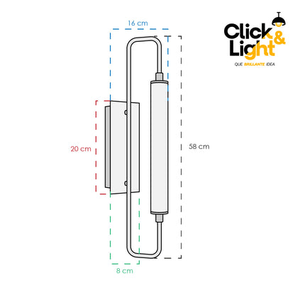 ARBOTANTE DE PARED LUZ LED COLOR NEGRO