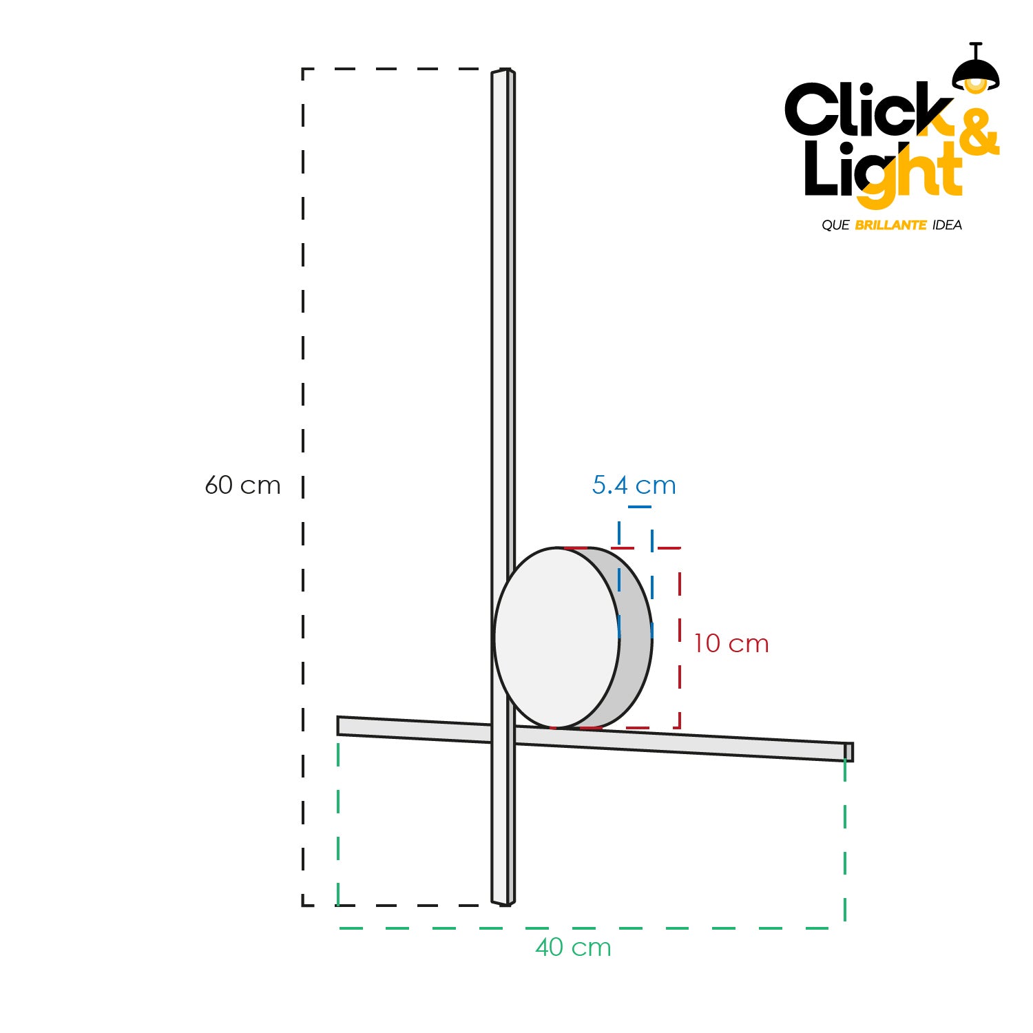 ARBOTANTE LED MODERNO COLOR NEGRO MATE