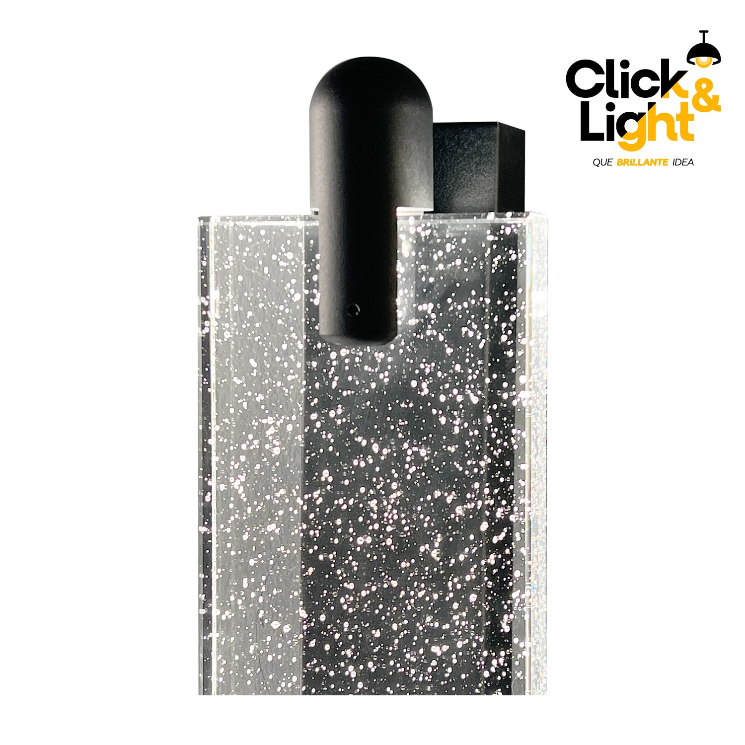 Arbotante LED de Metal Negro Pantalla de Vidrio Claro Estilo Moderno Asasel