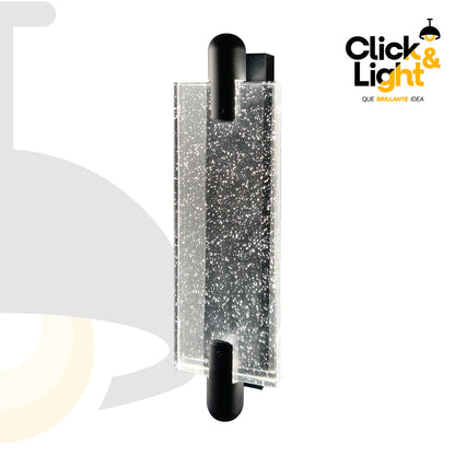 Arbotante LED de Metal Negro Pantalla de Vidrio Claro Estilo Moderno Asasel