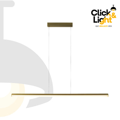 Colgante Cody Minimalista Dorado - Click & Light