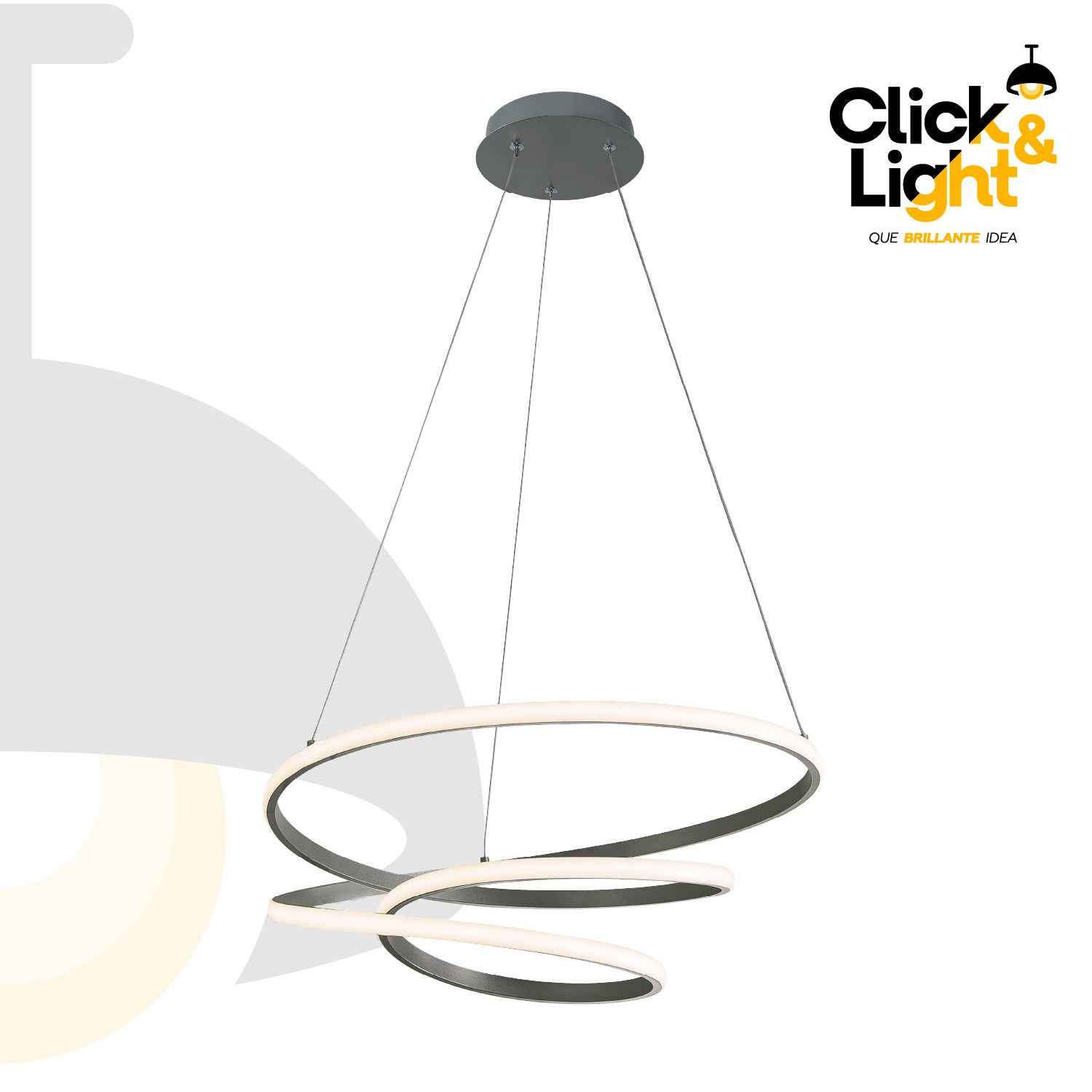 COLGANTE GREENDI MINIMALISTA GRIS MATE