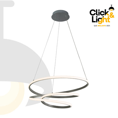 COLGANTE GREENDI MINIMALISTA GRIS MATE