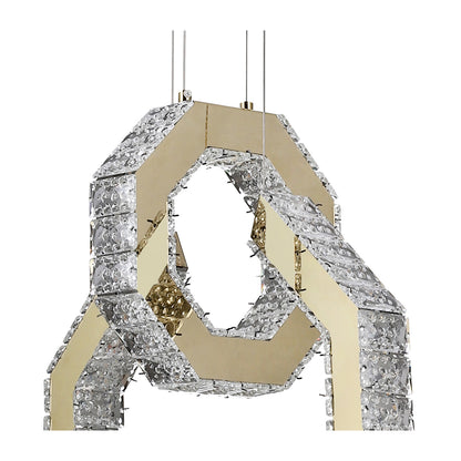 COLGANTE MODERNO RUBÍ DORADO CLARO