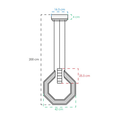 COLGANTE MODERNO RUBÍ DORADO CLARO
