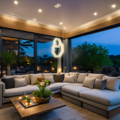 COLGANTE MODERNO RUBÍ DORADO CLARO