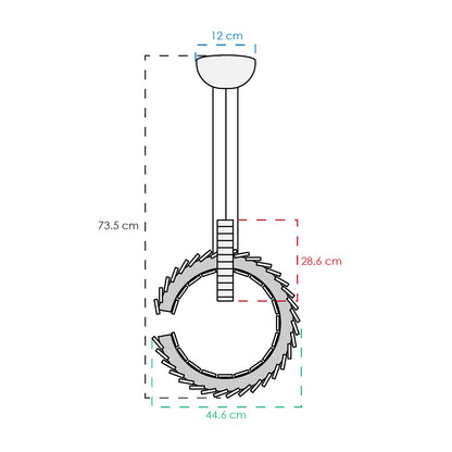 COLGANTE SAMANTHA MODERNO DORADO / ÁMBAR