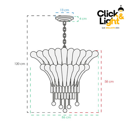 COLGANTE SOFIA CLÁSICO DORADO CLARO