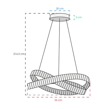 COLGANTE ISABELLA MODERNO DORADO CLARO
