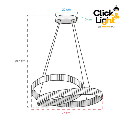 COLGANTE ELENA MODERNO DORADO CLARO