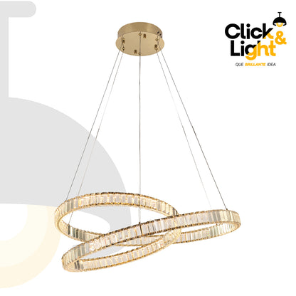 COLGANTE GABRIELA MODERNO DORADO CLARO