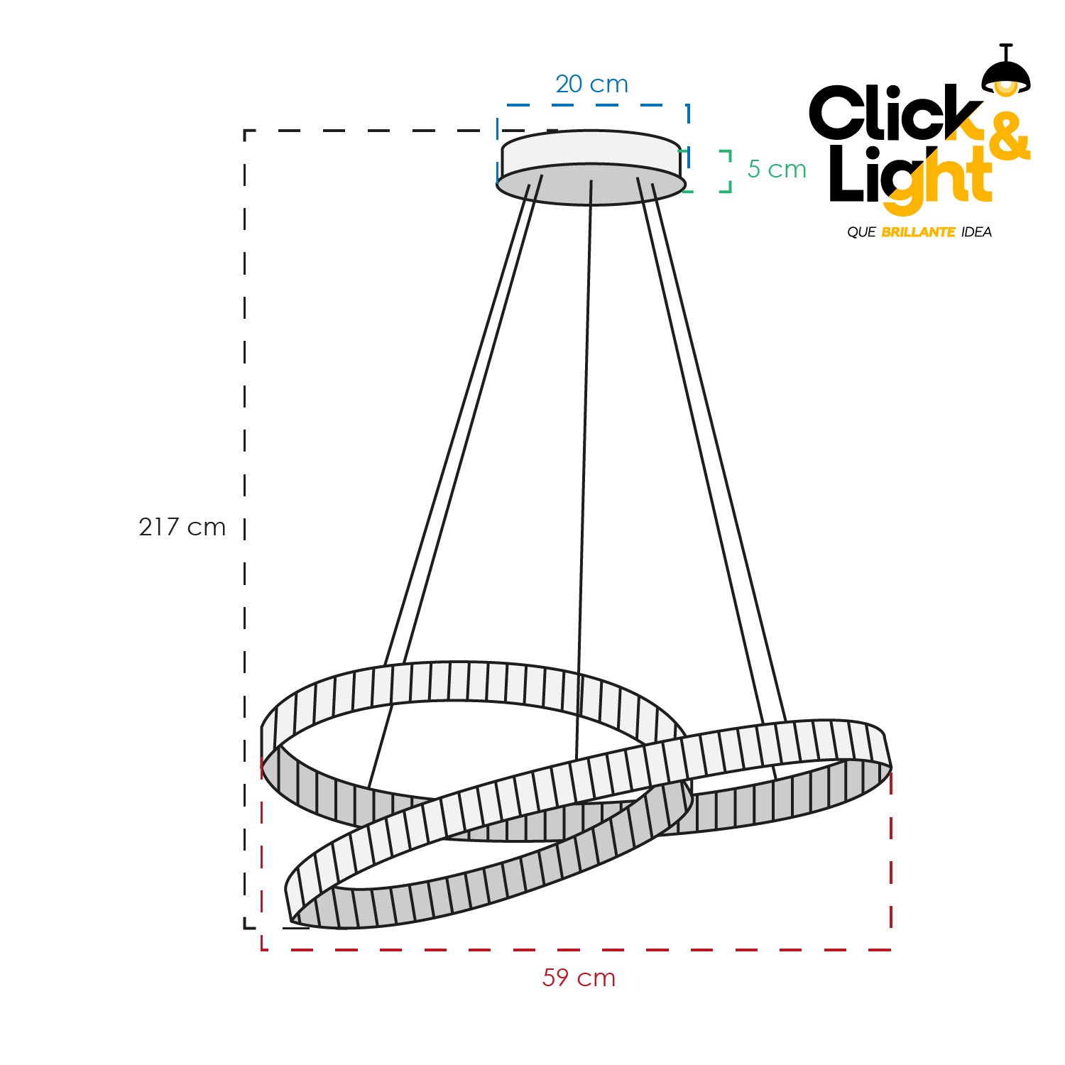 COLGANTE GABRIELA MODERNO DORADO CLARO