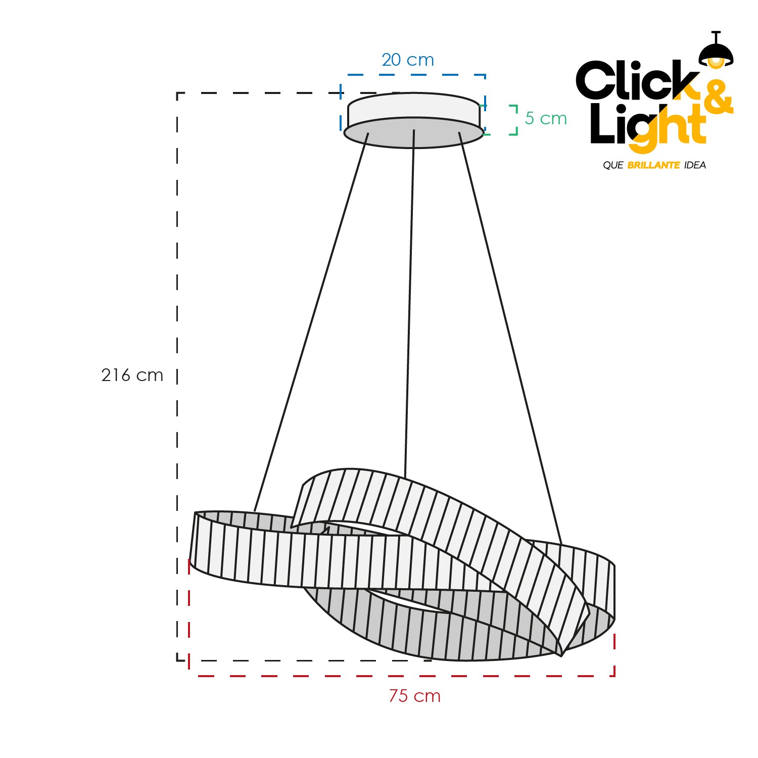 COLGANTE ARABELLA MODERNO DORADO CLARO