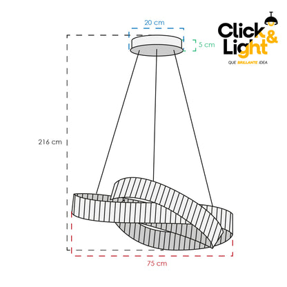 COLGANTE ARABELLA MODERNO DORADO CLARO