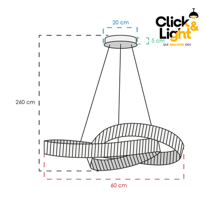 COLGANTE CAROLINA MODERNO DORADO CLARO