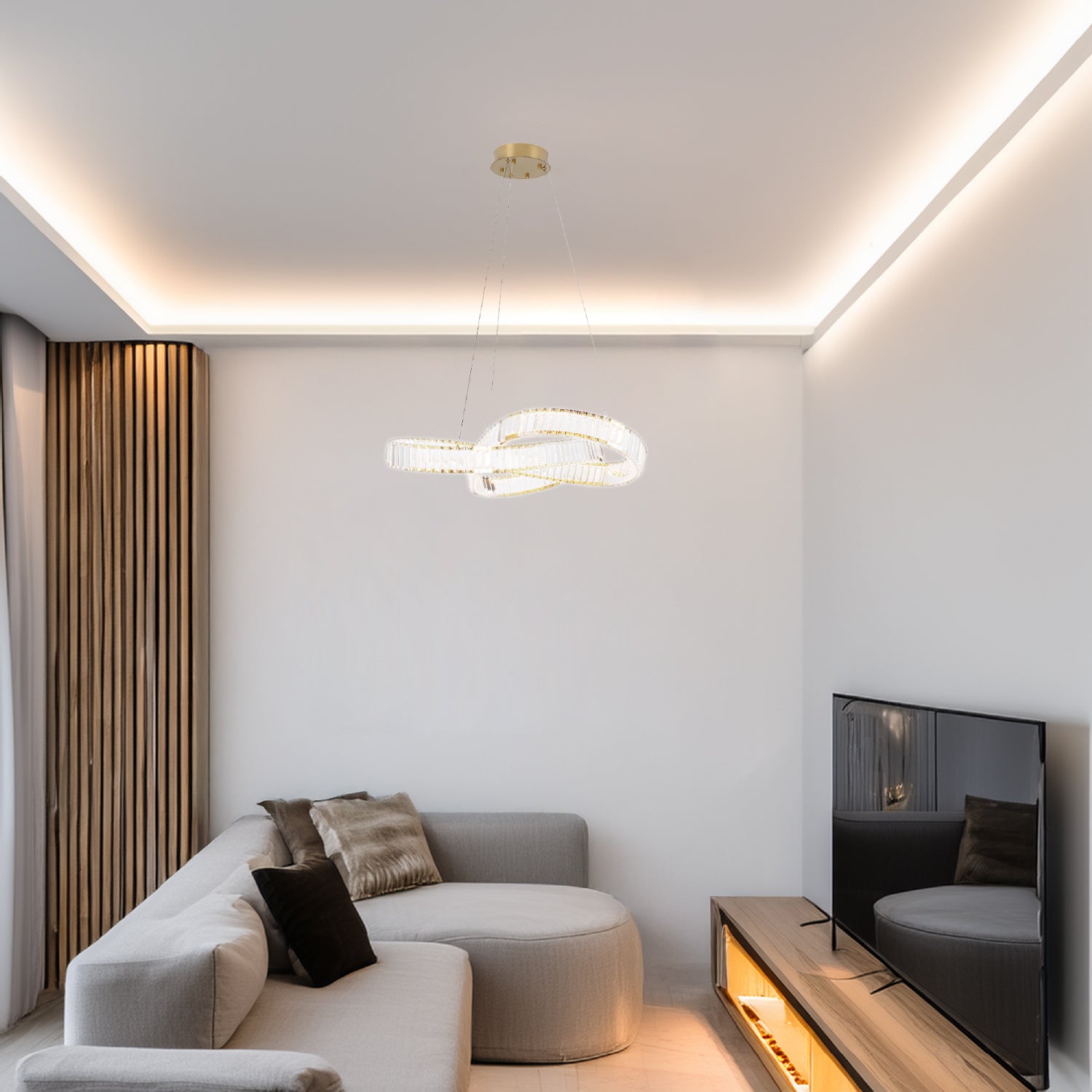 COLGANTE CAROLINA MODERNO DORADO CLARO