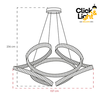 COLGANTE MELISSA MODERNO DORADO CLARO