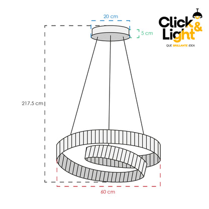 COLGANTE ANDREA MODERNO DORADO CLARO