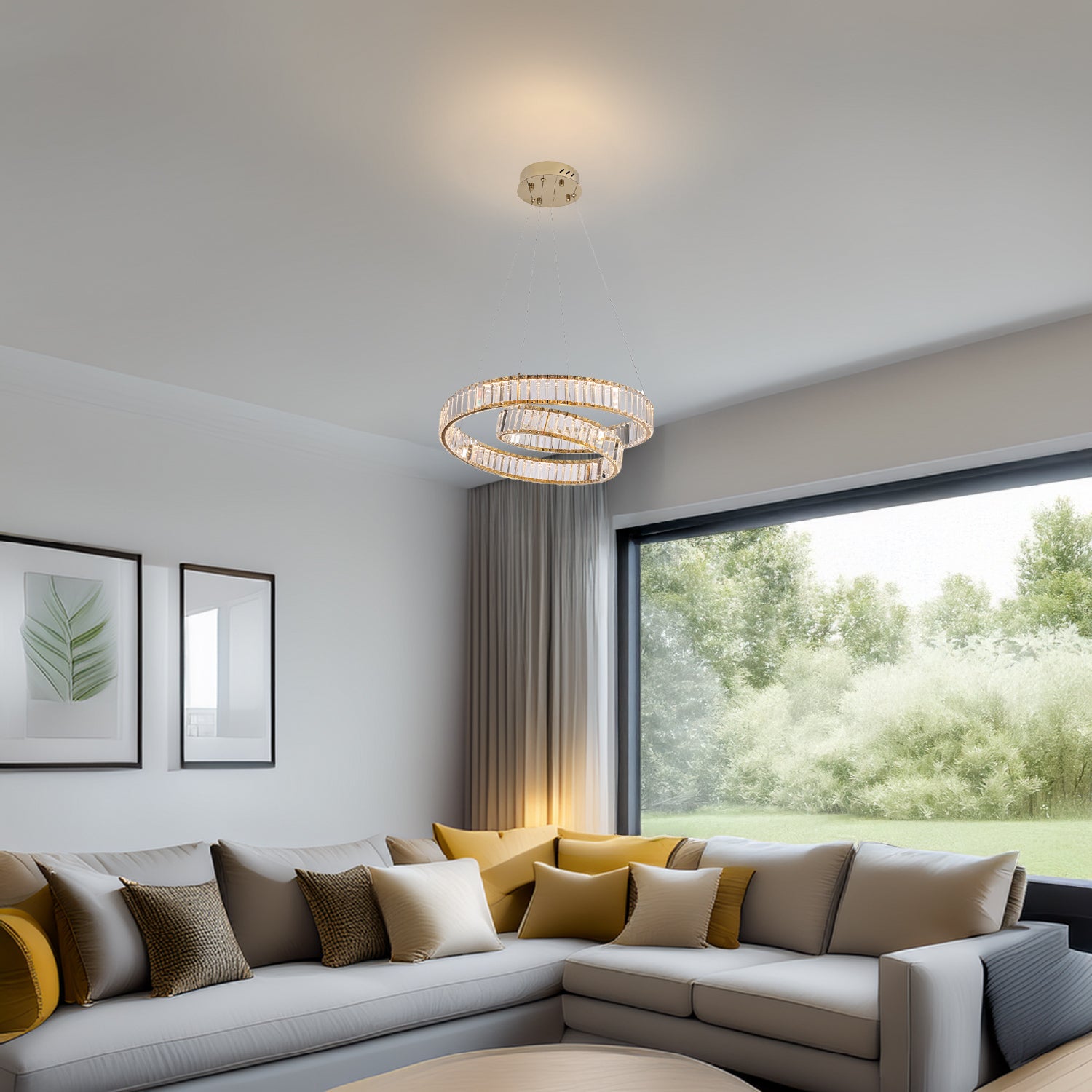 COLGANTE ANDREA MODERNO DORADO CLARO