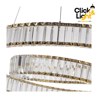 COLGANTE MODERNO ESTEFANI DORADO CLARO
