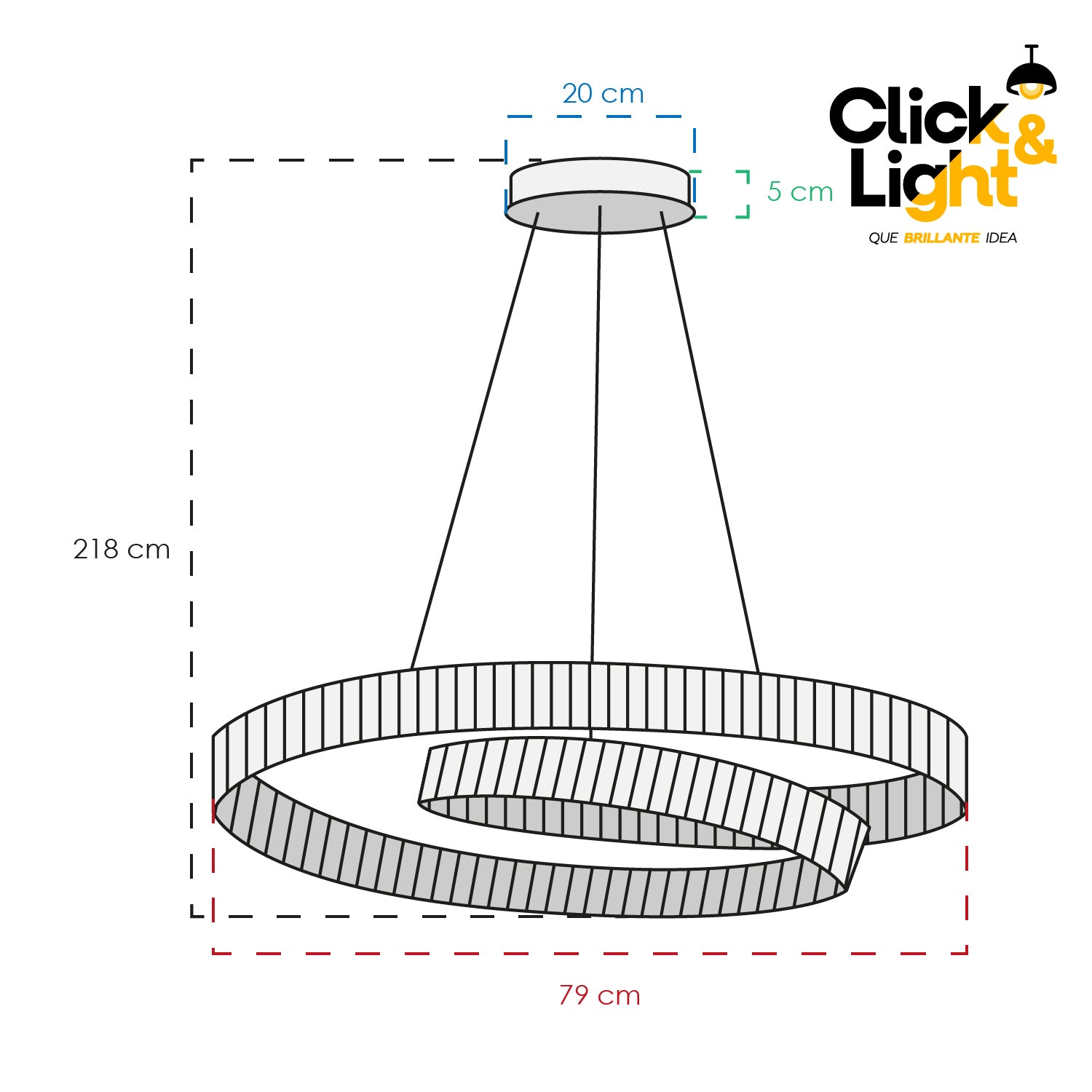 COLGANTE MODERNO ESTEFANI DORADO CLARO
