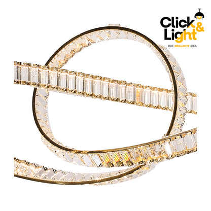 COLGANTE MODERNO TIFFANY DORADO CLARO