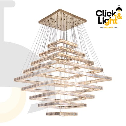 COLGANTE MODERNO LUCIANA DORADO CLARO