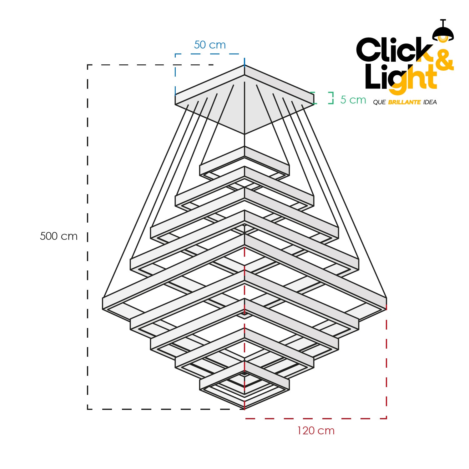 COLGANTE MODERNO LUCIANA DORADO CLARO