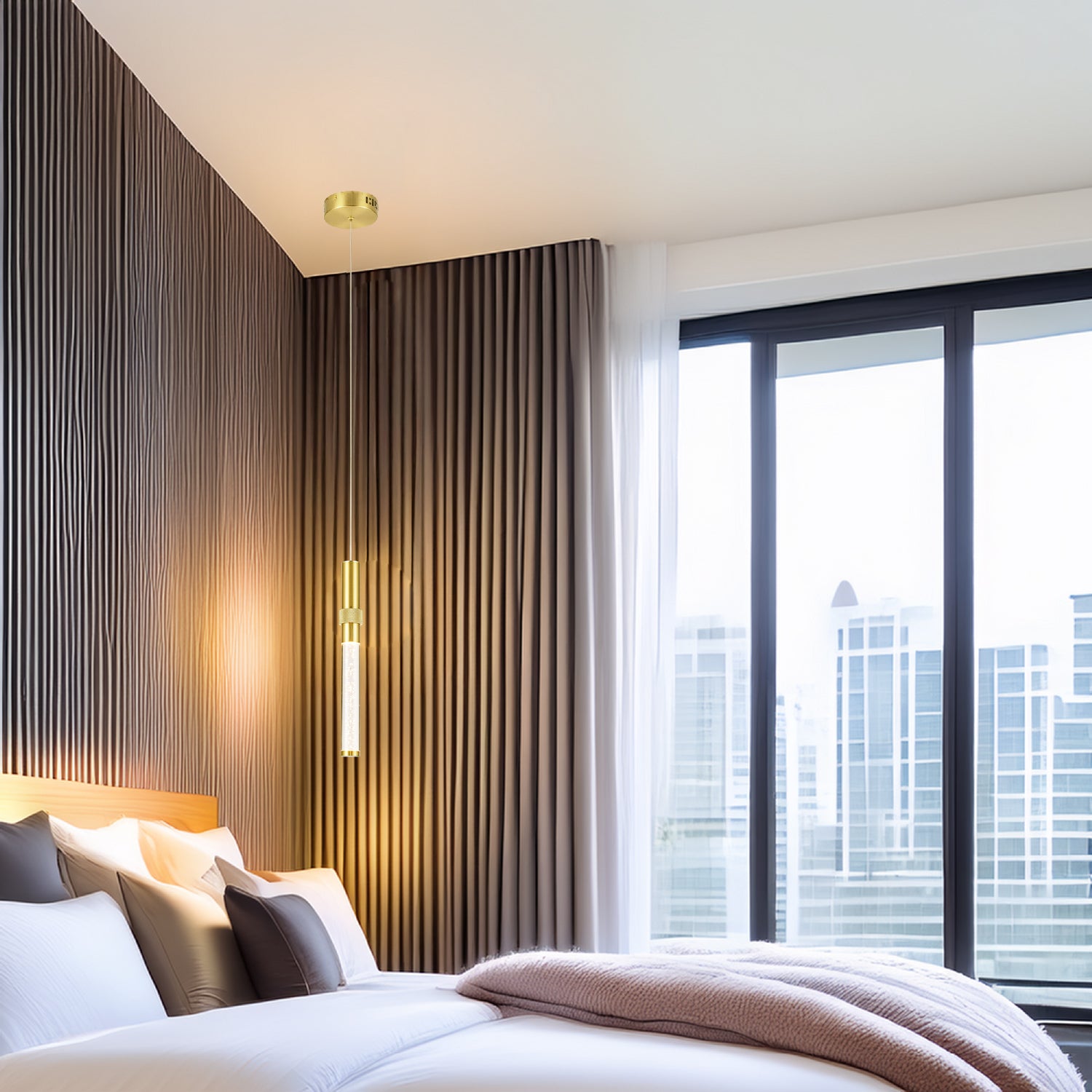 COLGANTE MODERNO MARIANA DORADO CLARO