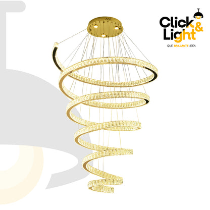 COLGANTE MODERNO MELISSA DORADO CLARO
