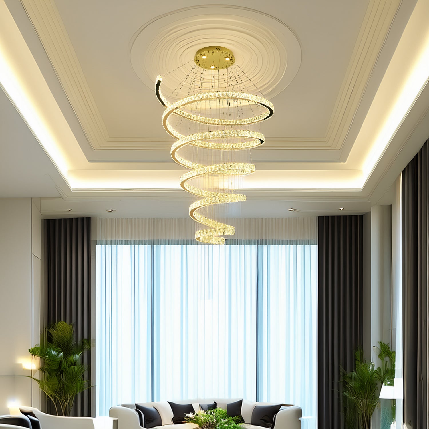 COLGANTE MODERNO MELISSA DORADO CLARO