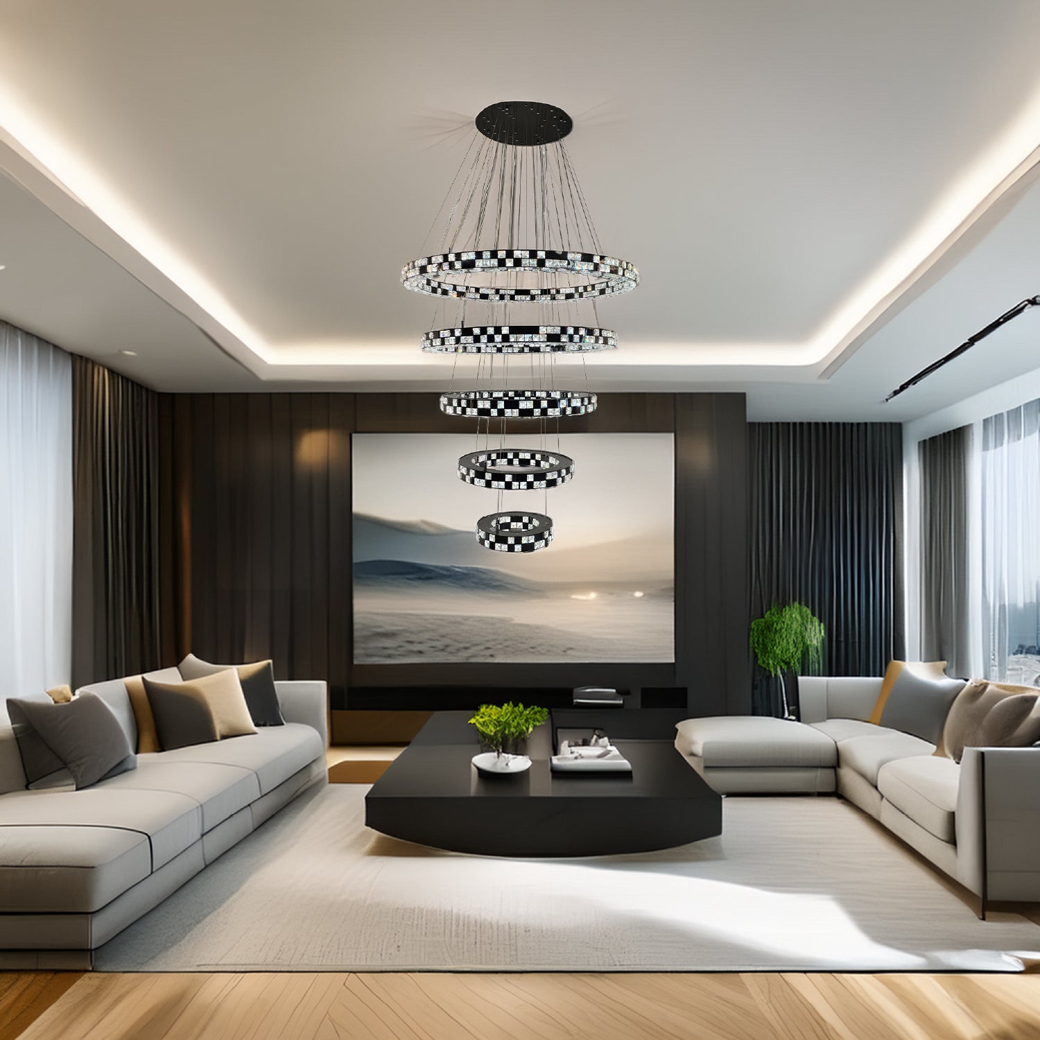 COLGANTE MODERNO ANGEL NEGRO CLARO