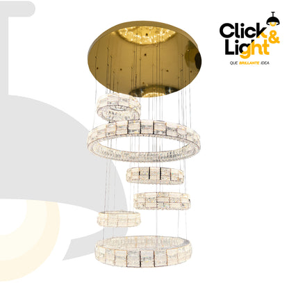 COLGANTE MODERNO MONICA DORADO CLARO