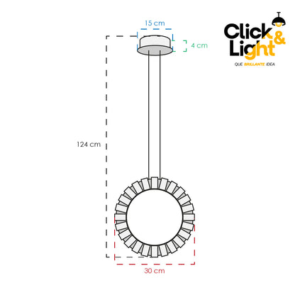 COLGANTE MODERNO FATIMA DORADO CLARO