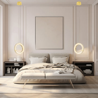 COLGANTE MODERNO FATIMA DORADO CLARO