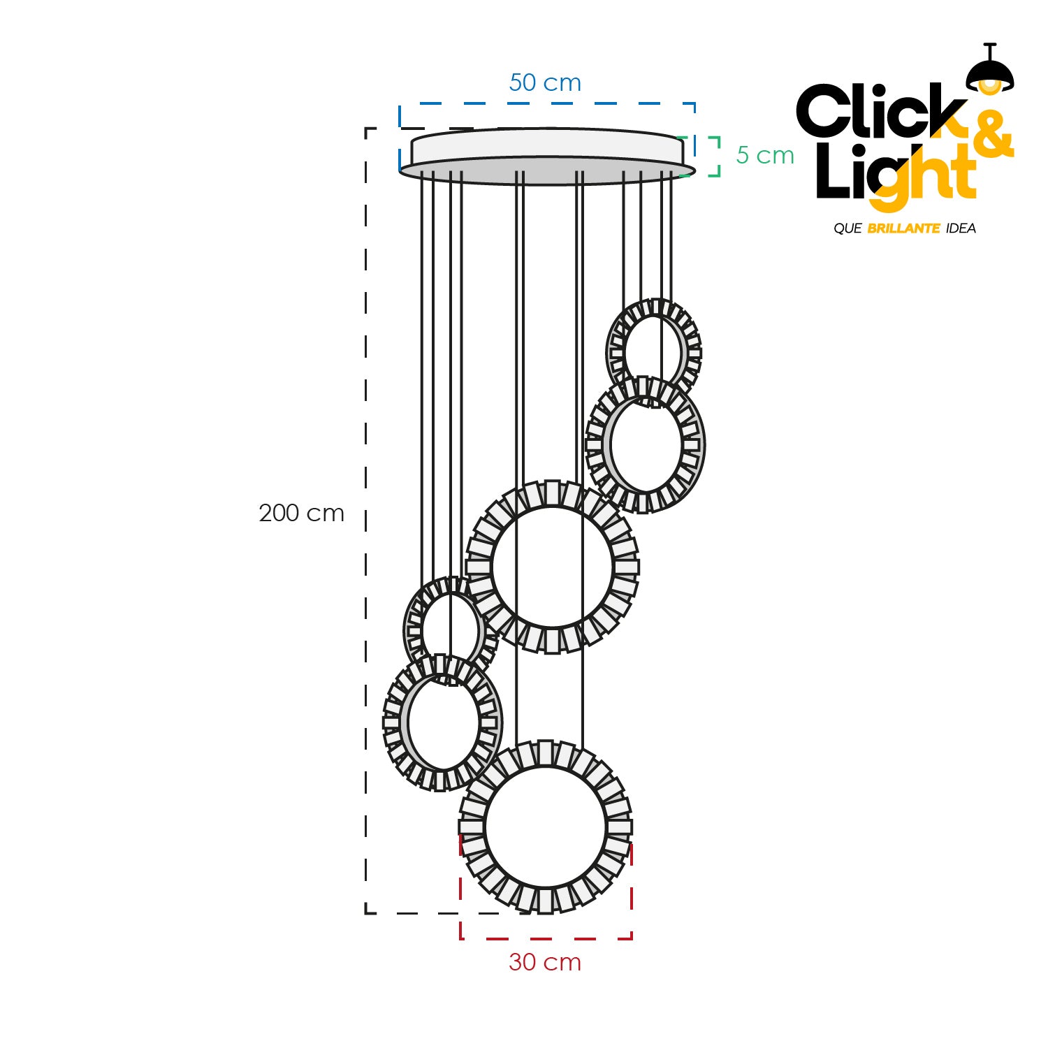 COLAGANTE MODERNO DAISY DORADO CLARO