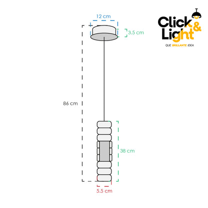 COLGANTE MODERNO ELIZABETH DORADO CLARO