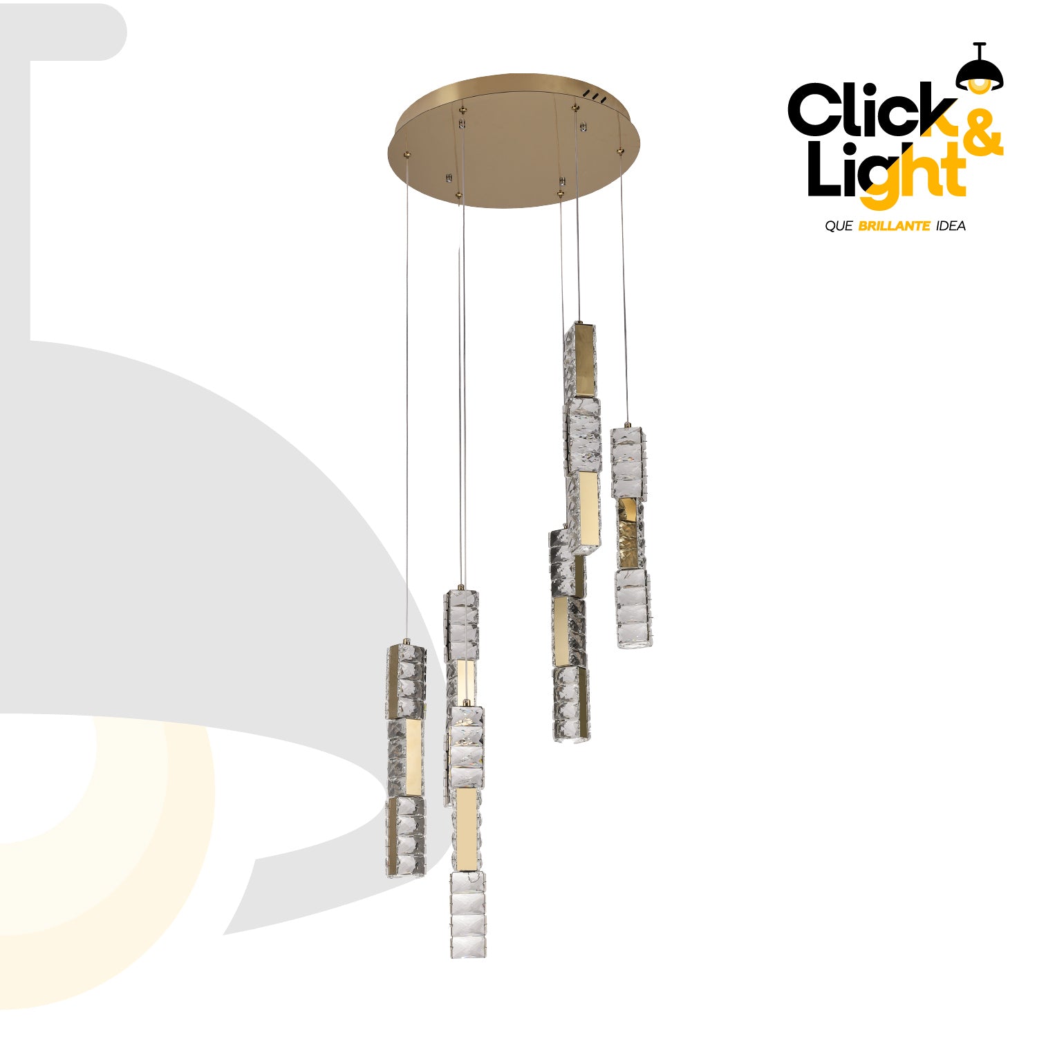 COLGANTE ISABELLA MODERNO  DORADO CLARO