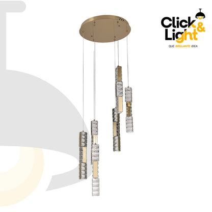 COLGANTE ISABELLA MODERNO  DORADO CLARO