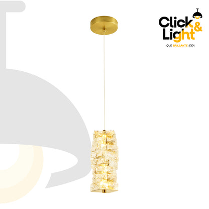COLGANTE MODERNO KATIA  DORADO CLARO