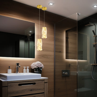 COLGANTE MODERNO KATIA  DORADO CLARO